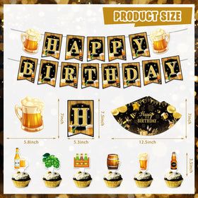 Mpanwen beer cake topper adds a festive touch to the cake.