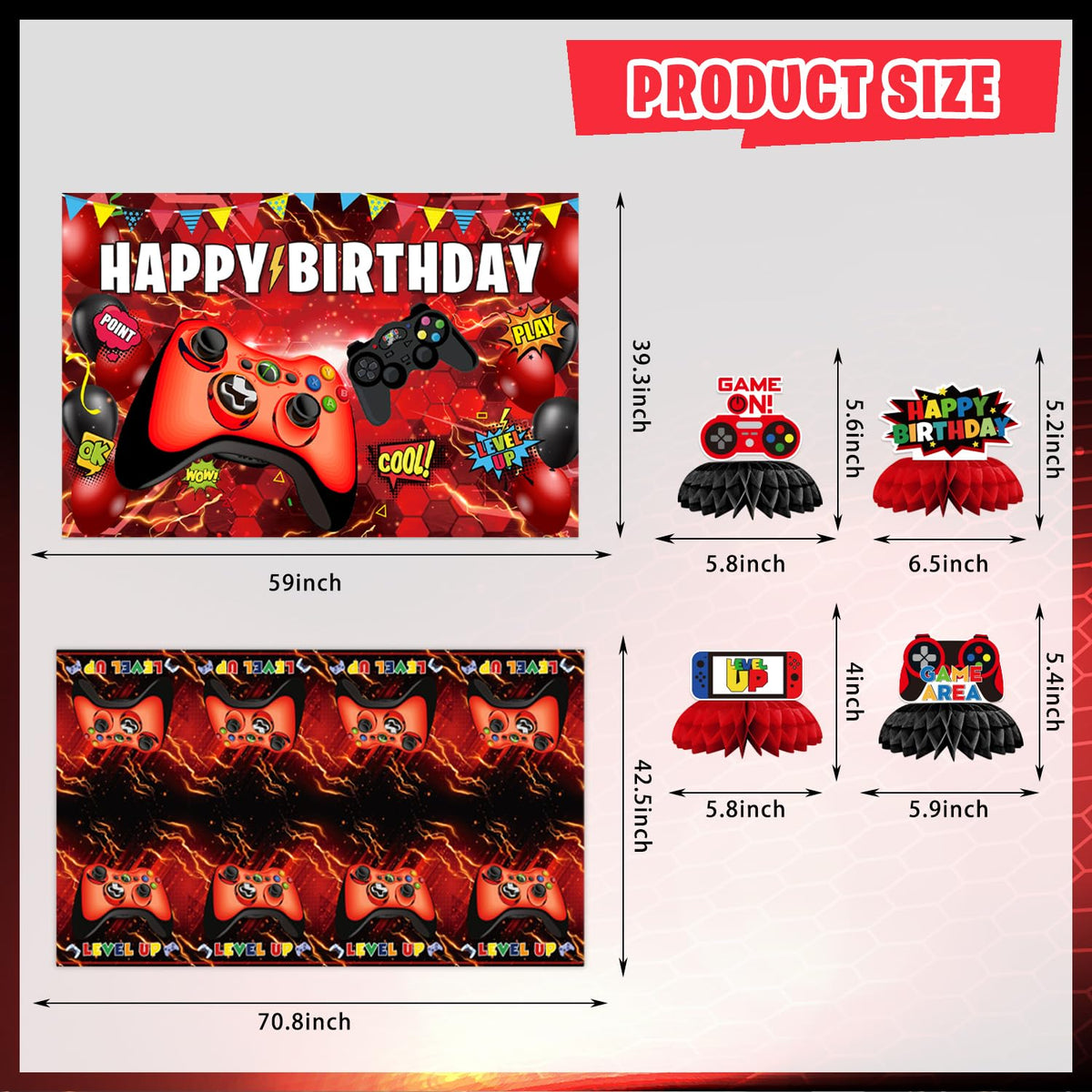 Mpanwen cupcake toppers for colorful gaming themed treats.