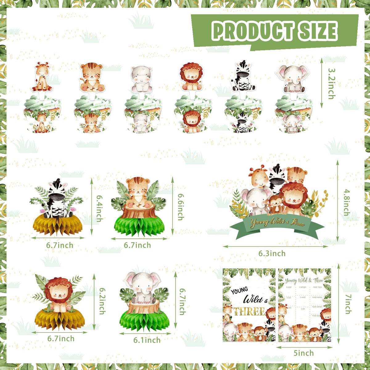 Mpanwen cupcake wrappers complement desserts with colorful jungle flair.