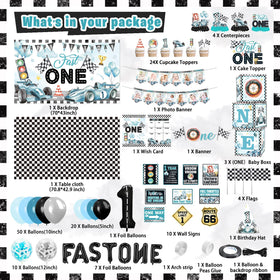 Mpanwen Fast One cupcake toppers add race car flair to treats.