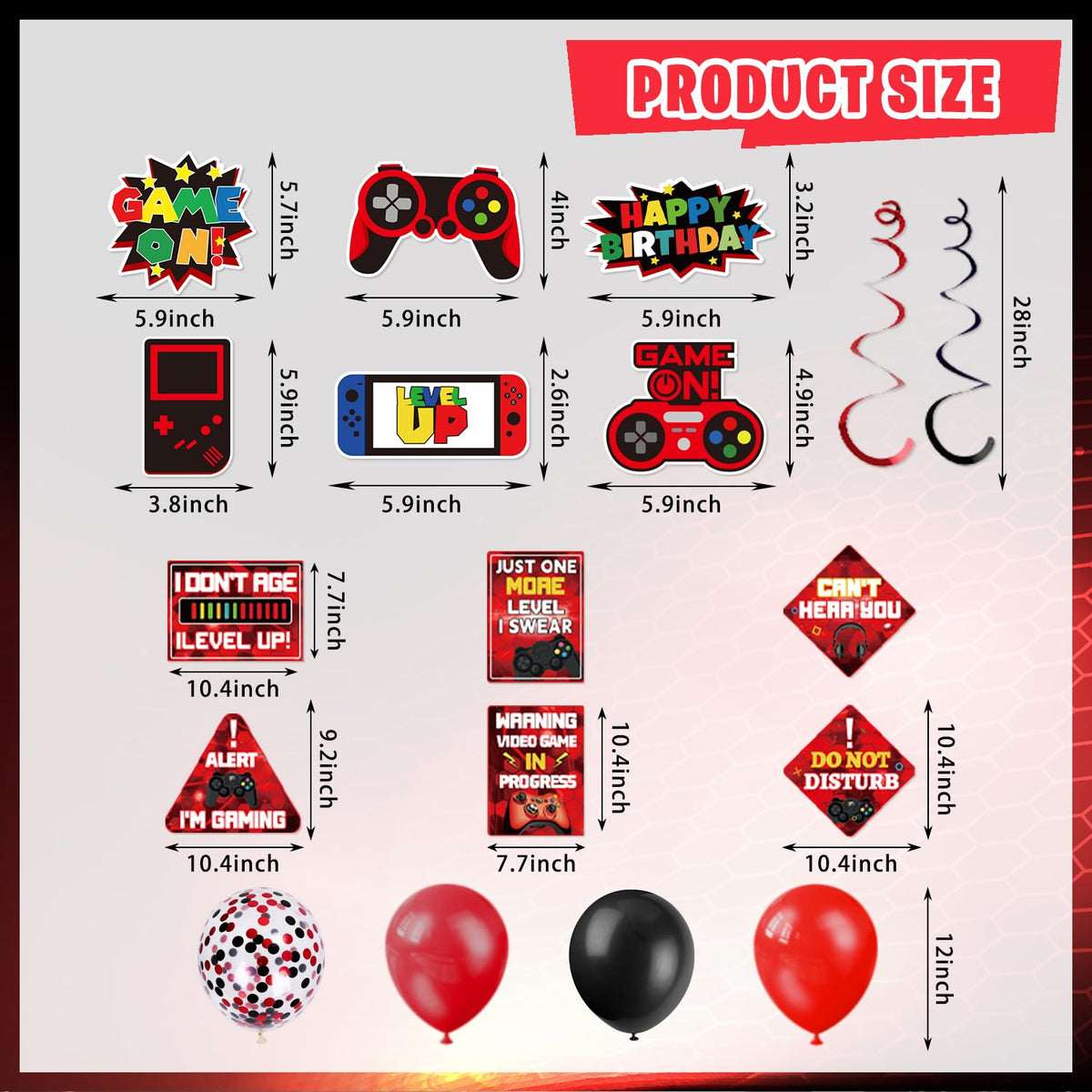Mpanwen red and black balloons elevate the party vibe and photos.