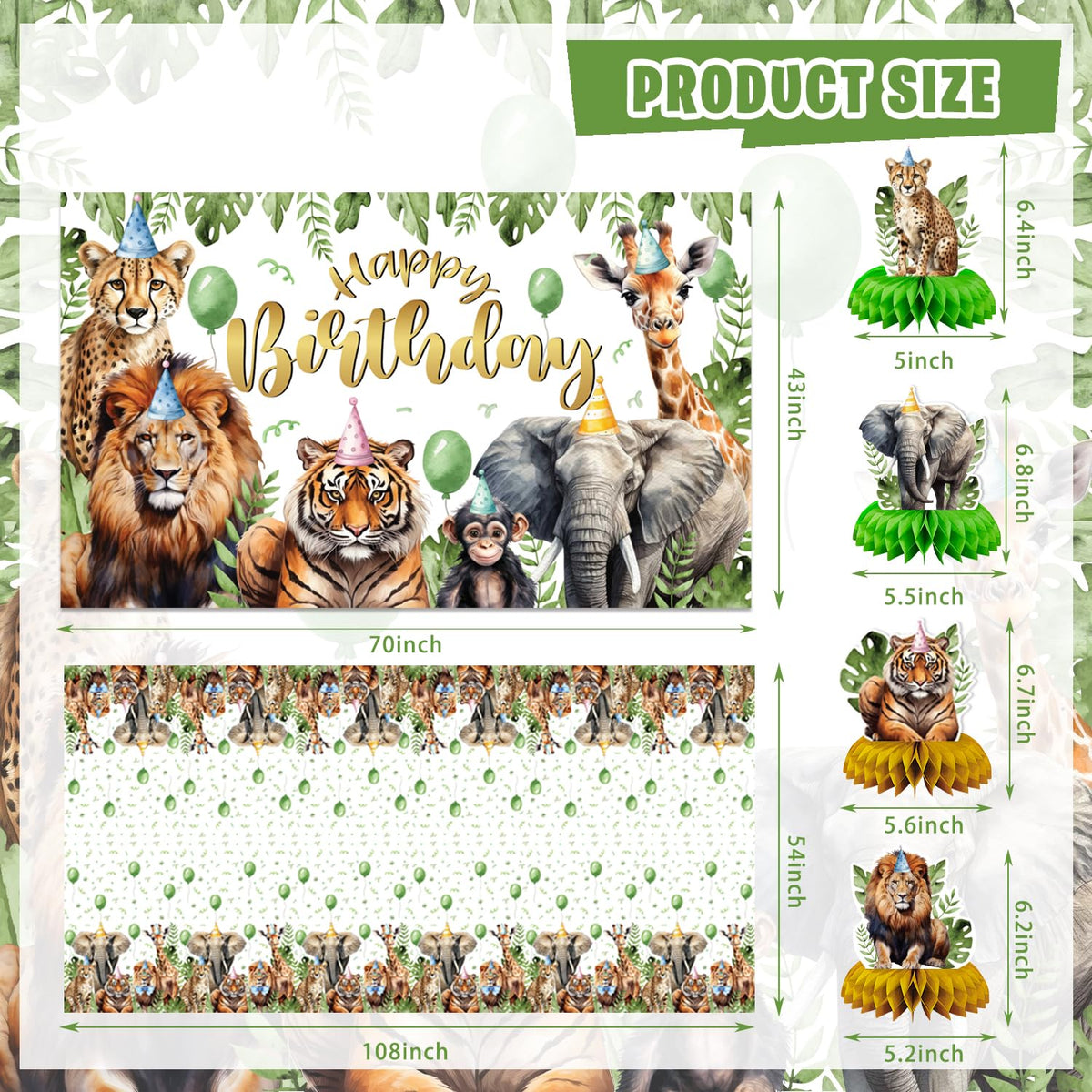 Mpanwen safari banner welcomes guests with bold jungle designs