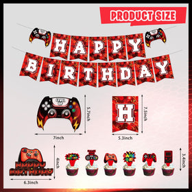 Mpanwen video game cake topper adds a playful centerpiece to desserts.