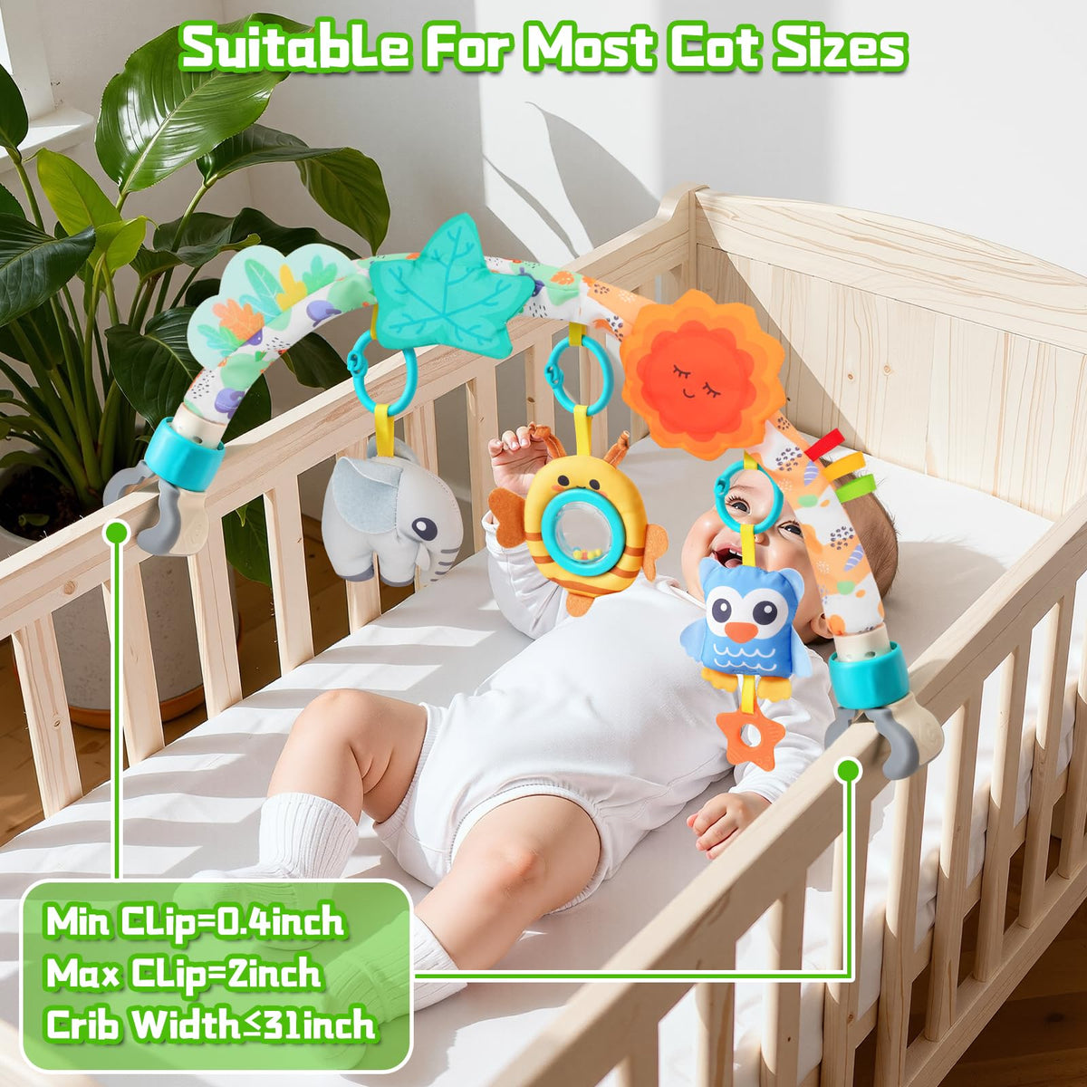 MPQMPQ arch stroller crib fit enables versatile use