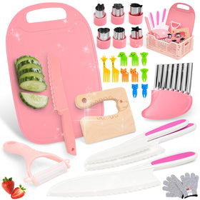 MPQMPQ toddler knife set kitchen knife for safe cutting practice and skill building