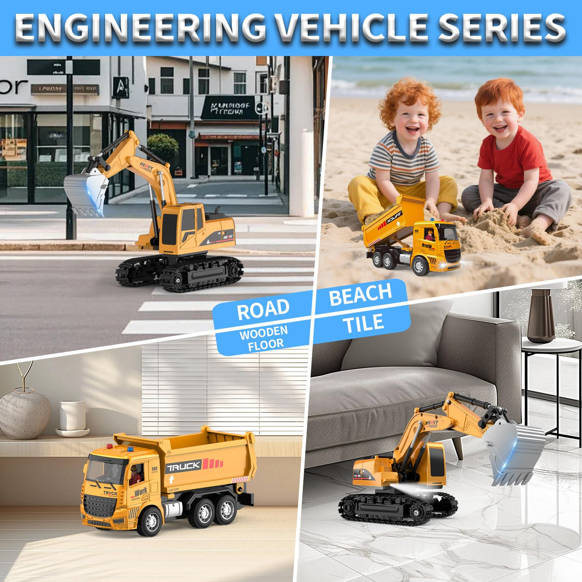 MQDMINI road signs and barricades enable realistic construction scenarios at home.