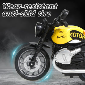 MQDMINI motorcycle toy with bright headlights and authentic sounds to spark imagination