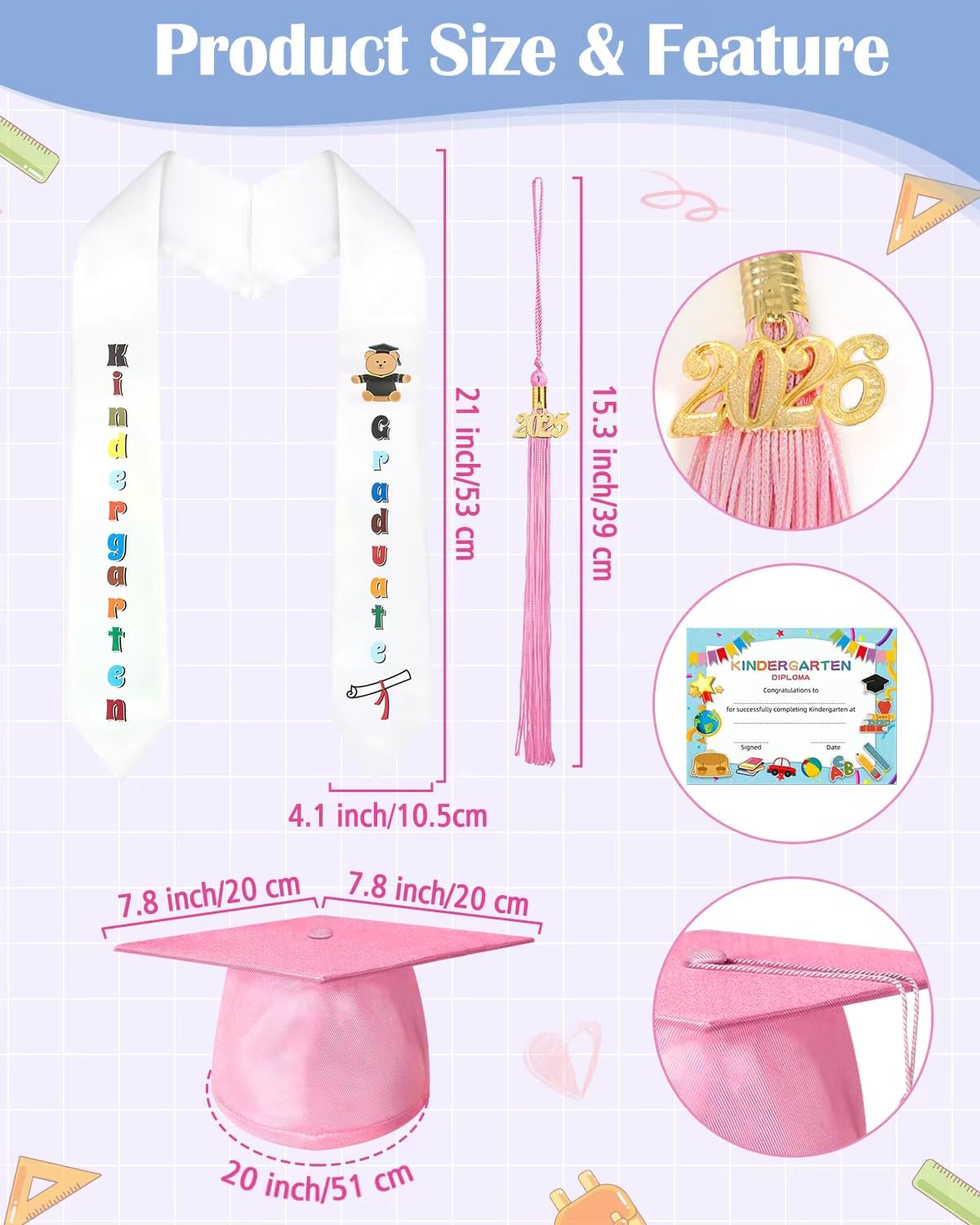 MQJJSM 2026 tassel charm adds a memorable touch to the milestone.