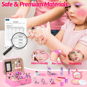 Mqsiuve makeup brushes and tools enable precise, kid-friendly application.