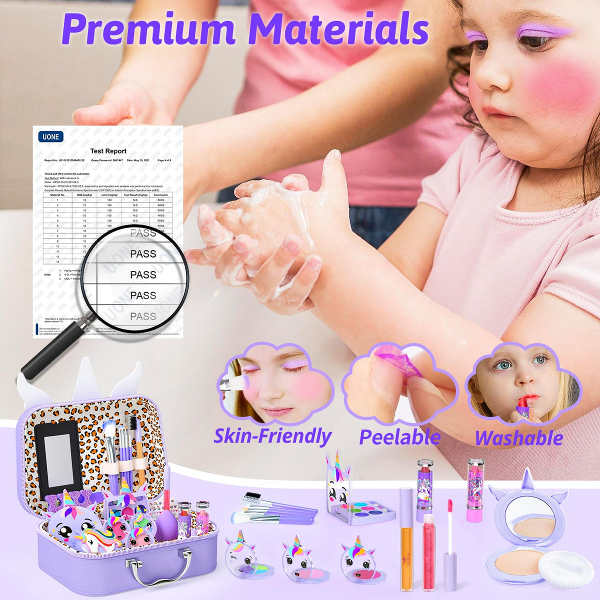 Mqsiuve makeup brushes and sponge for soft, precise application.