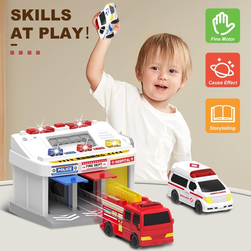 MQSTARSRISE Fire Truck with lights sparks thrilling role-play moments