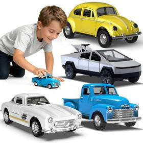 Mquduo Little Blue Truck 1:32 pull-back toy for engaging pretend play.