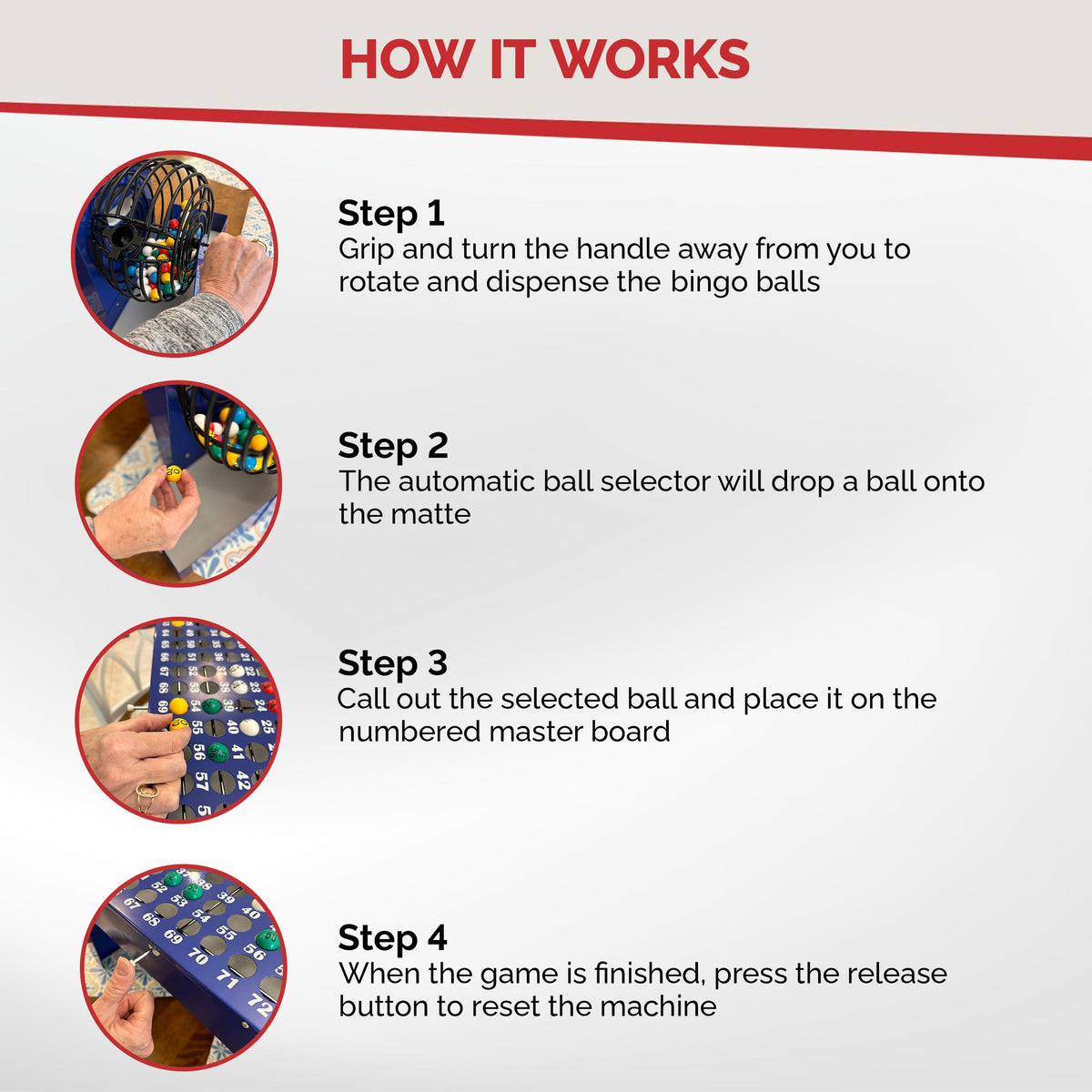 MR CHIPS automatic ball return enables quick resets between rounds.