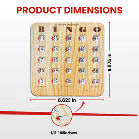 MR CHIPS bingo card size 7.5 by 6.625 inches for easy handling