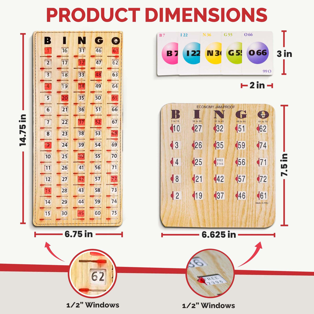 MR CHIPS bingo card size 7.5 inches fits family play.