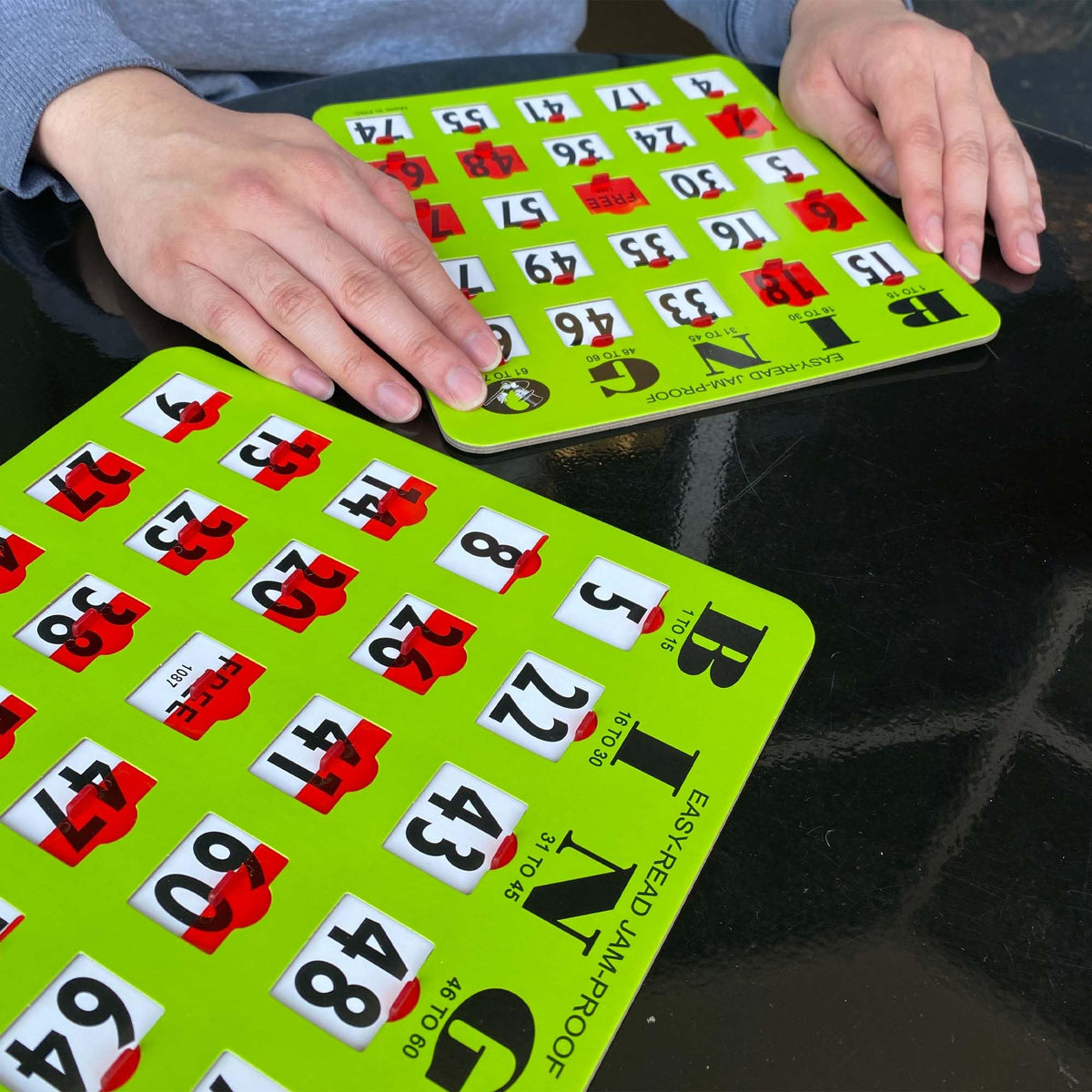 MR CHIPS portable bingo game is ideal for indoor or outdoor gatherings