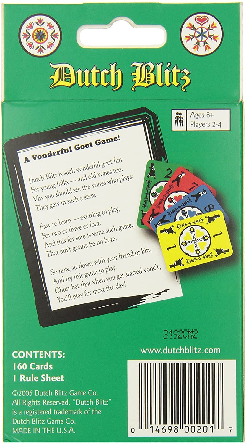 Mr Dice Dutch Blitz 8-player capacity promotes larger group fun.