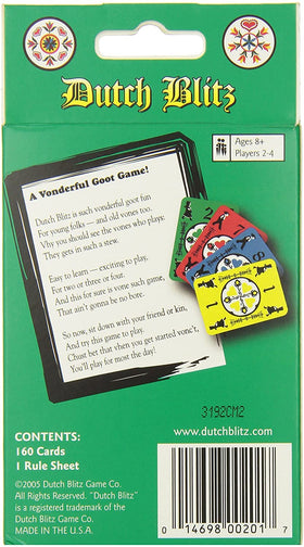 Mr Dice Dutch Blitz 8-player capacity promotes larger group fun.