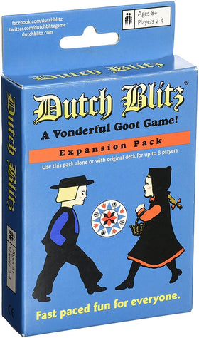 Mr Dice Dutch Blitz expansion pack contents enabling up to eight players.