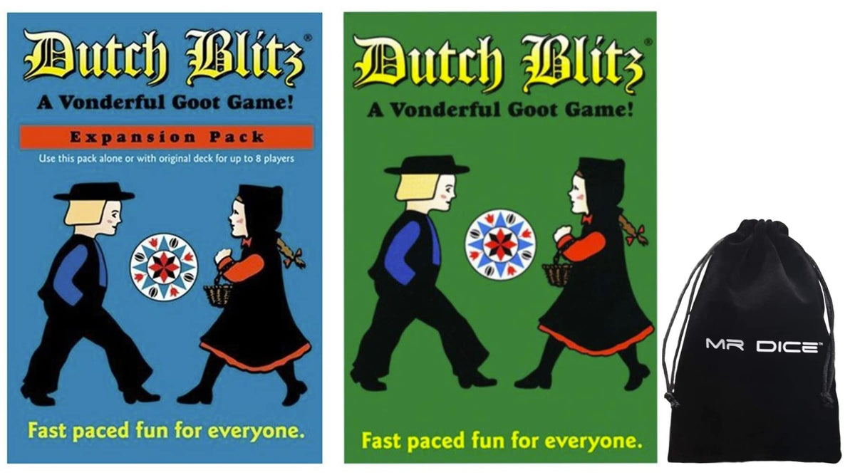Mr Dice Original Dutch Blitz card deck on the table ready for fast-paced play.