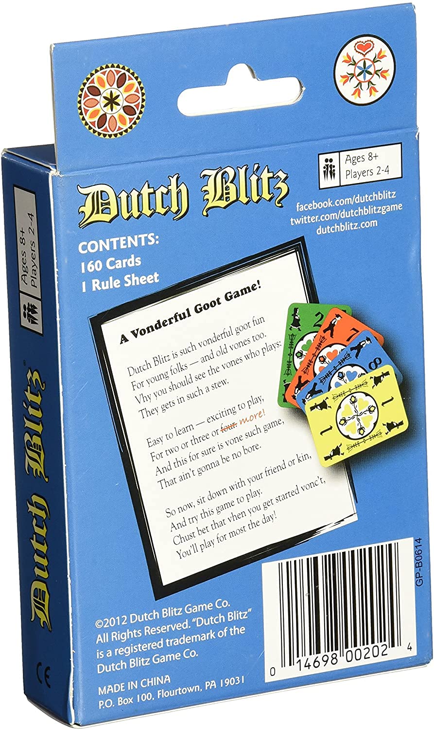 Storage bag for Dutch Blitz keeps all cards organized.
