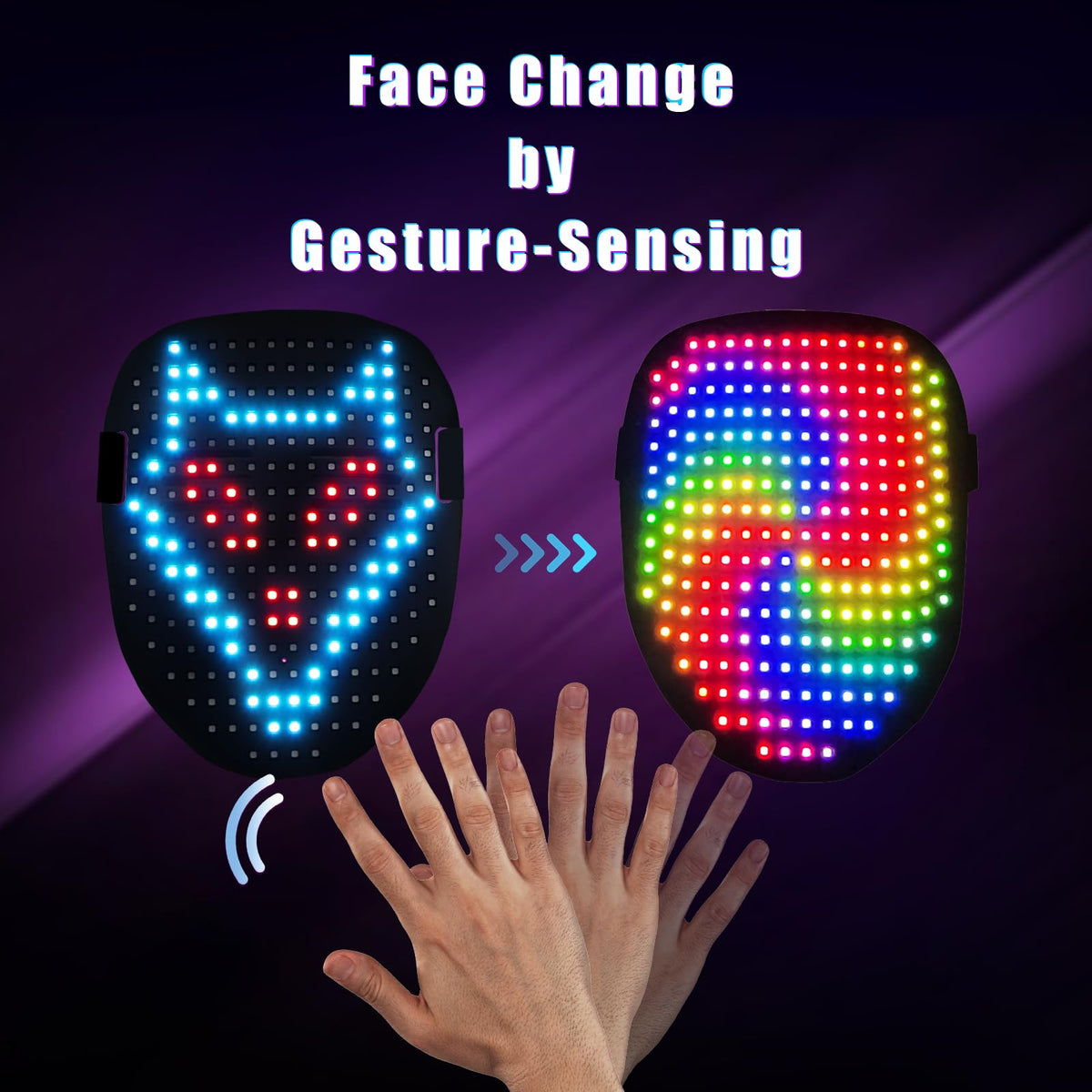 Mr.Pang LED mask delivers 8 to 10 hours of battery life for long events.