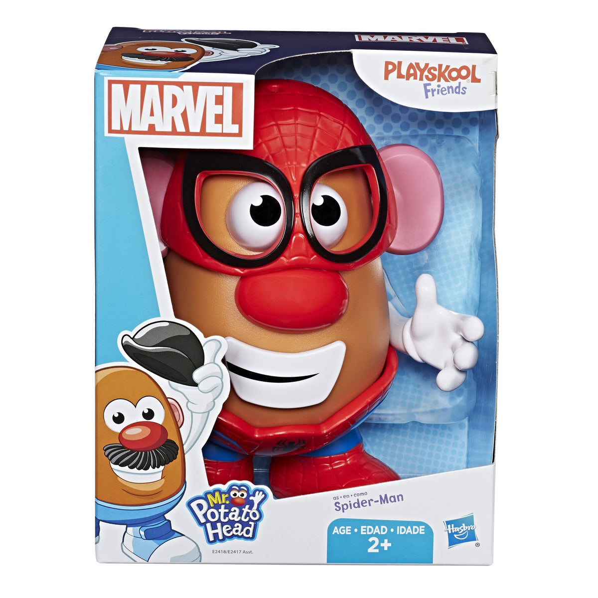 Mr. Potato Head Marvel Spider-Man mask promotes creative play for young heroes.