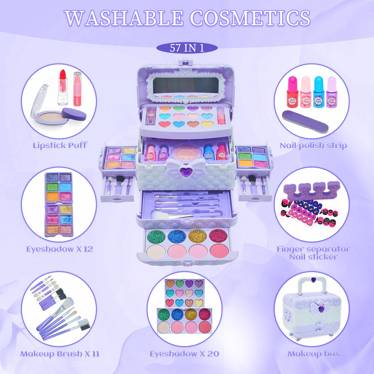 Mrabbitoo eye makeup palette with soft textures for safe practice