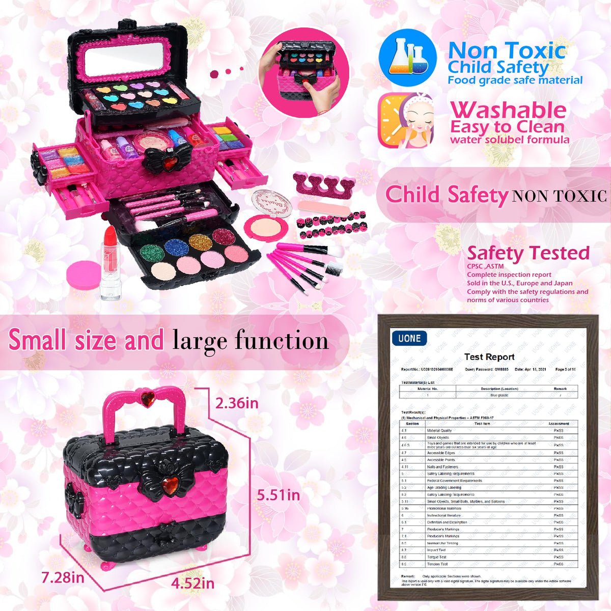 Mrabbitoo eye shadow and nail polish in one set, encourages dress-up fun.