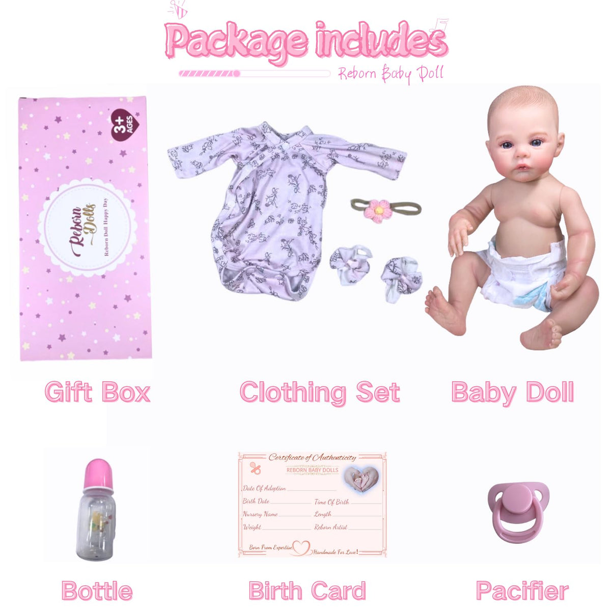 MRB magnetic pacifier and nursing bottle accessories included
