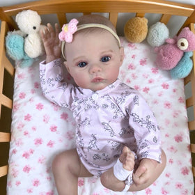 MRB realistic 18-inch girl doll with lifelike vinyl skin for imaginative play