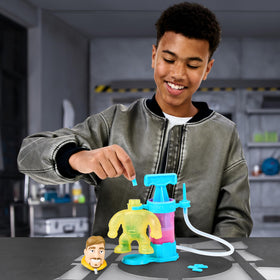 MRBEAST LAB goo fillings with dollar bills create a playful, squishy visual inside the figure.