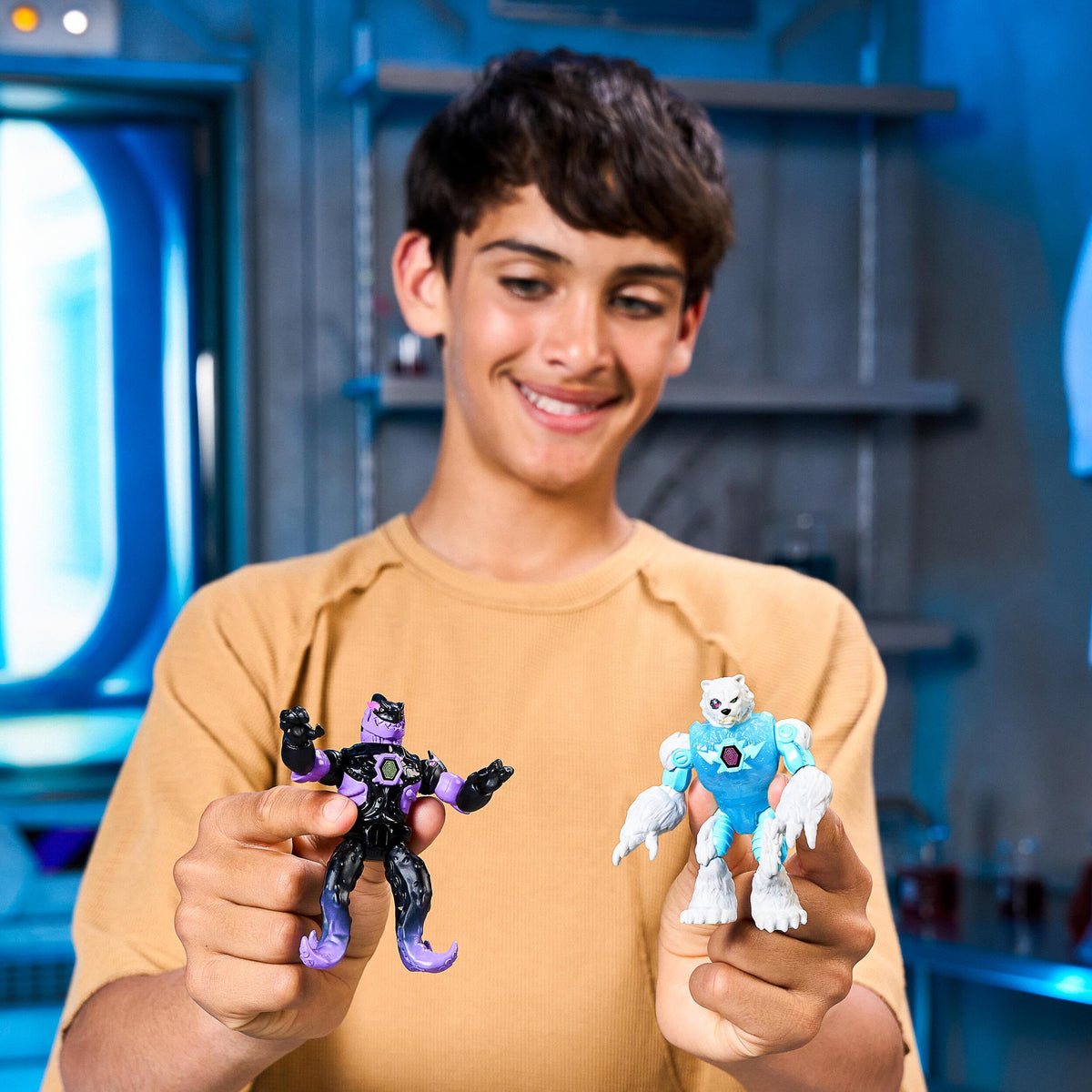 MrBeast Lab Hybrids foil bags reveal detailed hybrid parts for creative customization.