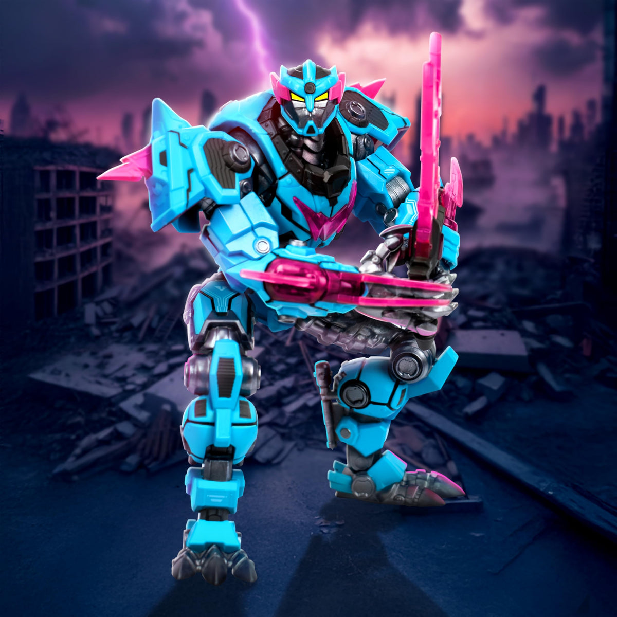 MRBEAST LAB Panther armor and weapons are removable for customizable configurations.