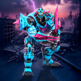 MRBEAST LAB Panther armor and weapons are removable for customizable configurations.