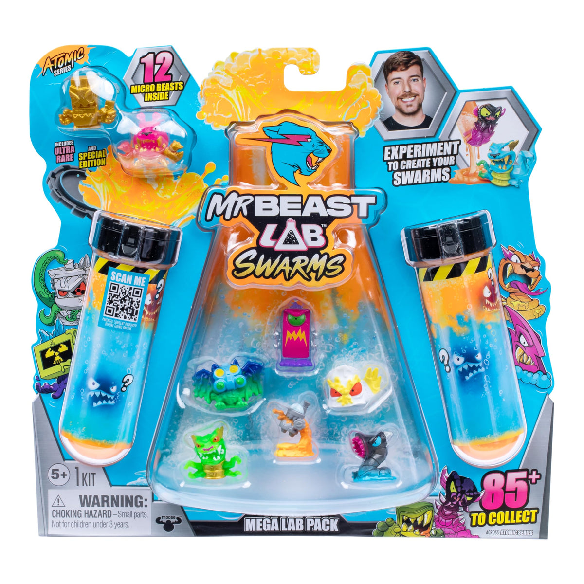 MRBEAST LAB Swarms Atomic test-tube explosion reveals vibrant micro beasts for collectors