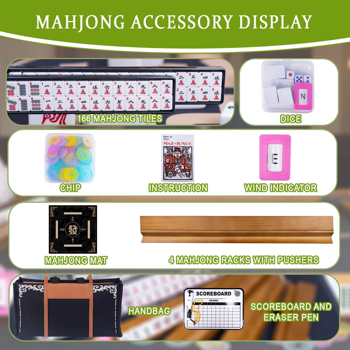 Mahjong mat offers a clear playing surface for comfortable visibility.
