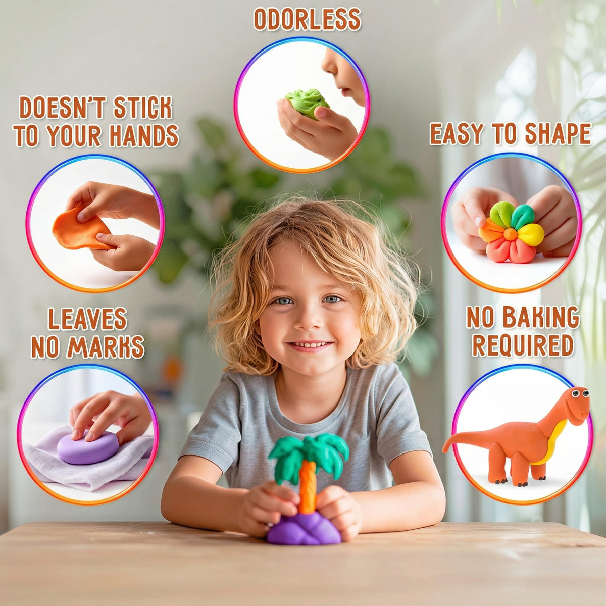Mr.Klay dinosaur figures enable storytelling and reassembly