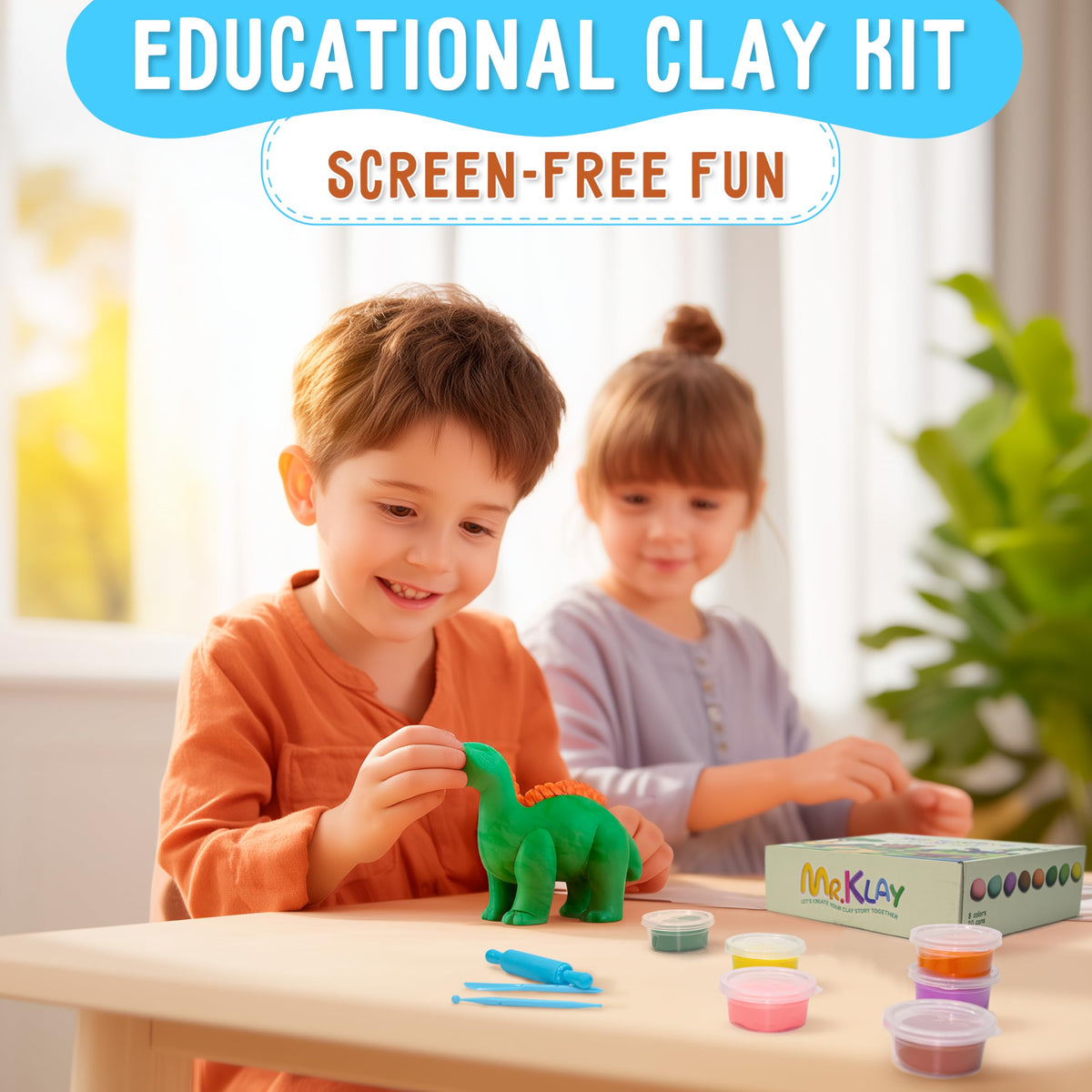Mr.Klay air dry clay promotes focus and spatial thinking during projects