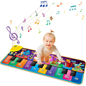 MR.TN Kids musical piano mat with colorful keys for early learning.