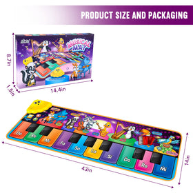 MR.TN foldable piano mat folded to compact travel form.
