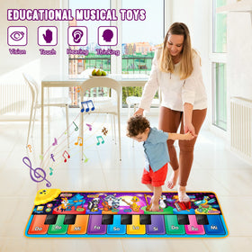 MR.TN mat in use with kids tapping and dancing to music.