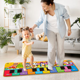 MR.TN Kids Musical Piano Mat durable fabric is easy to wipe clean