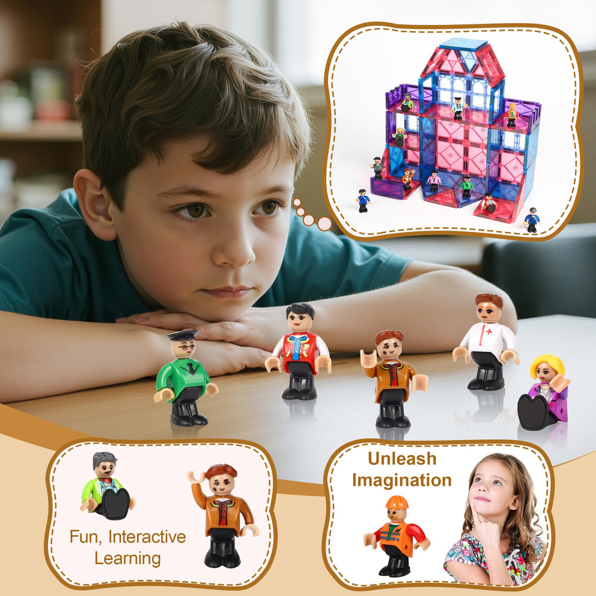 Bright colors and shapes sharpen visual learning and hand-eye precision.