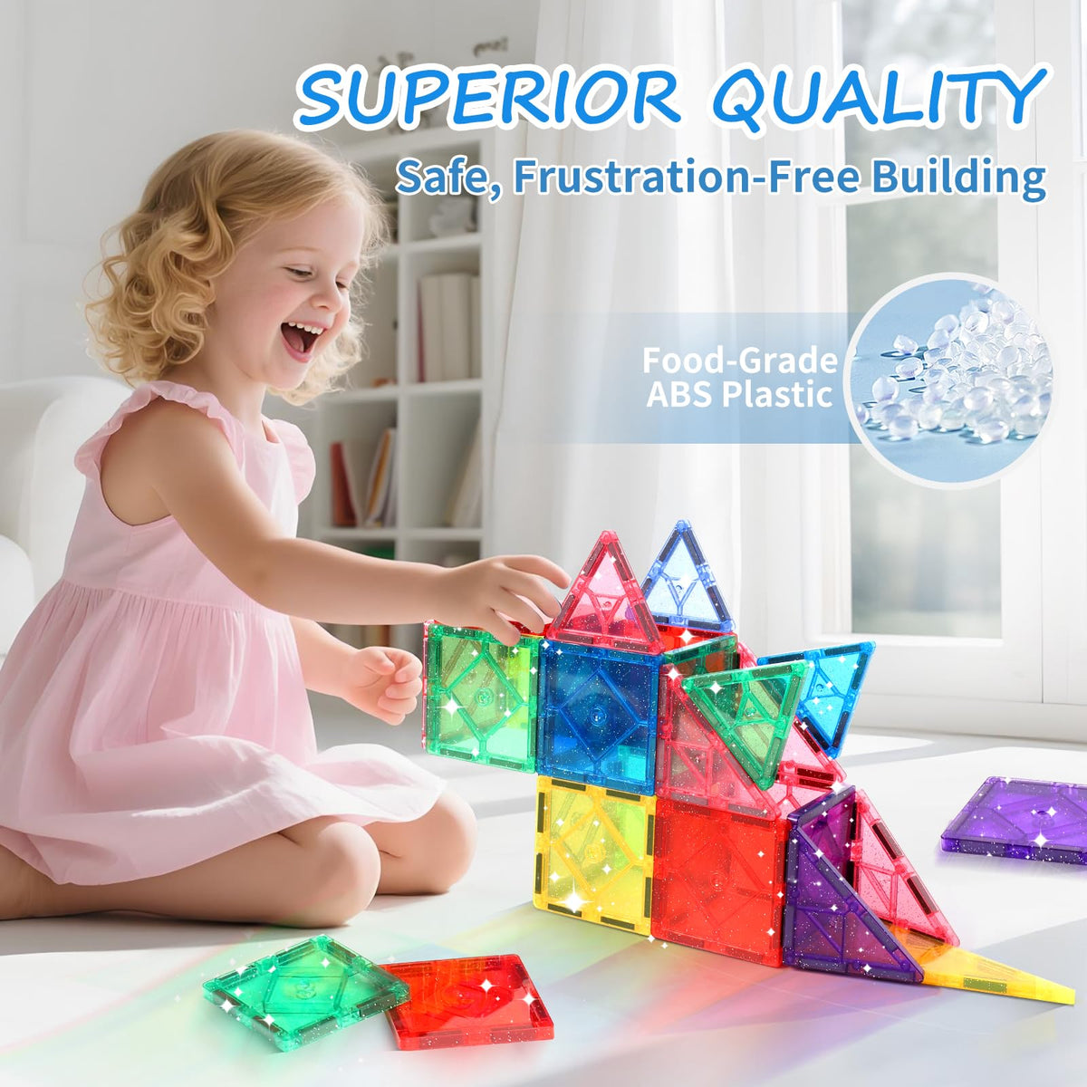 Mruikeny STEM tiles help kids learn geometry through building.