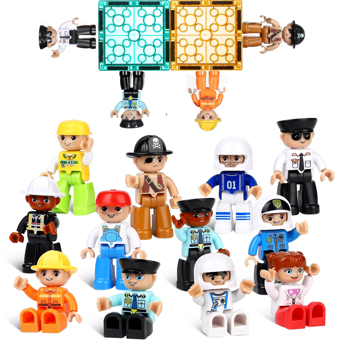Mruikeny large magnetic figures set with 12 characters for imaginative play
