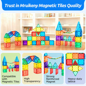 Mruikeny magnetic tiles animal figures inspire storytelling play