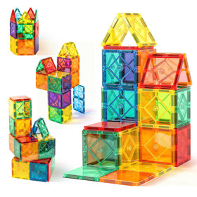 Mruikeny magnetic tiles castle creation boosts imagination and spatial planning