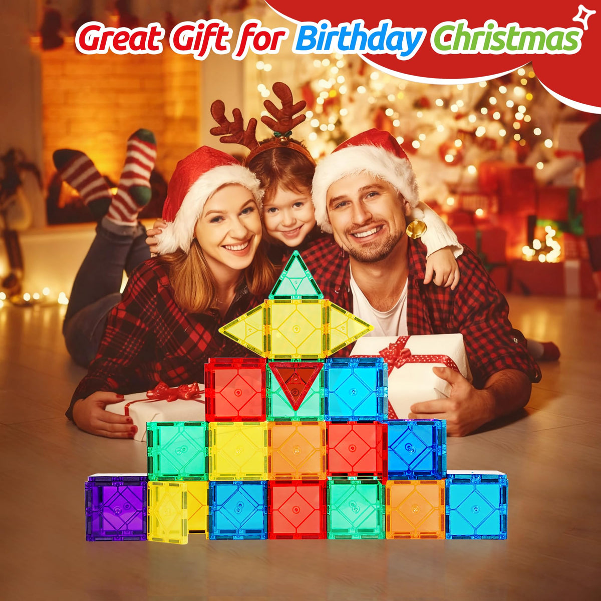 Mruikeny magnetic tiles strong magnets ensure sturdy constructions