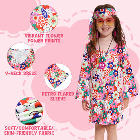 MRYUWB 70s party costume for kids makes costume moments memorable.